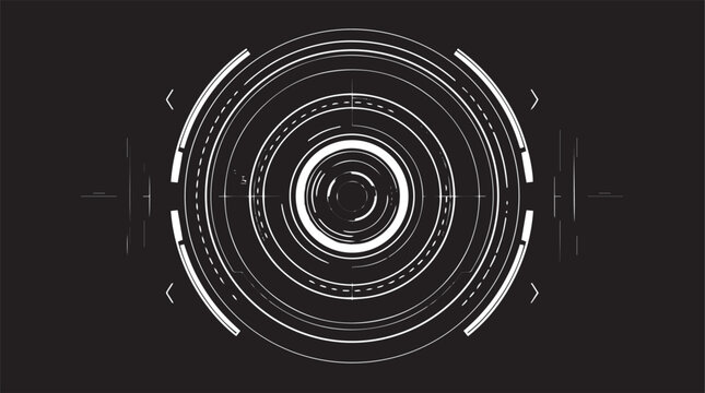 Spiral maze circle pattern with arrows pointing inward