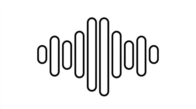 Sound wave pattern graphic design element.
