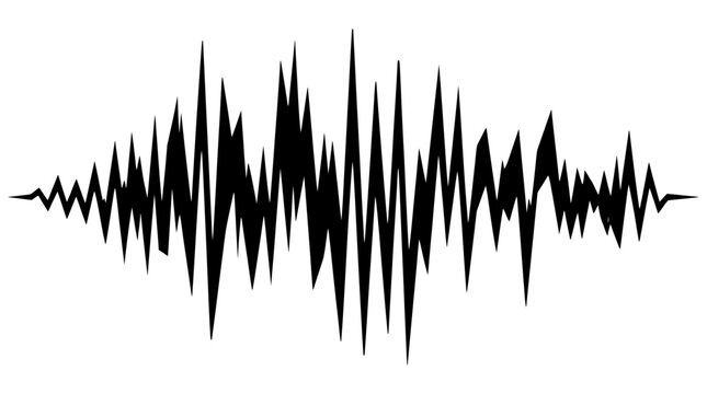 Sound wave pattern on white background.