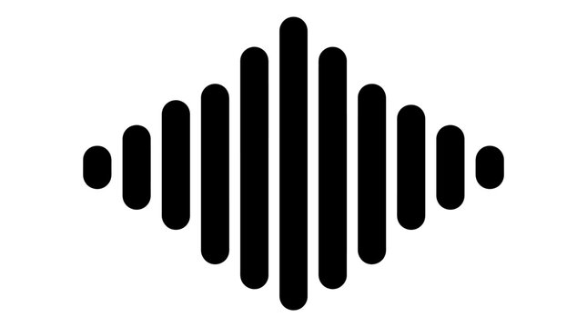 Sound wave pattern graphic design element.