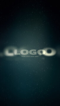 Dark Blur Logo Reveal. Vertical Opener for Social Media.