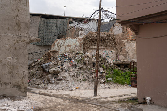 The city ruins after the war in Mosul, Iraq