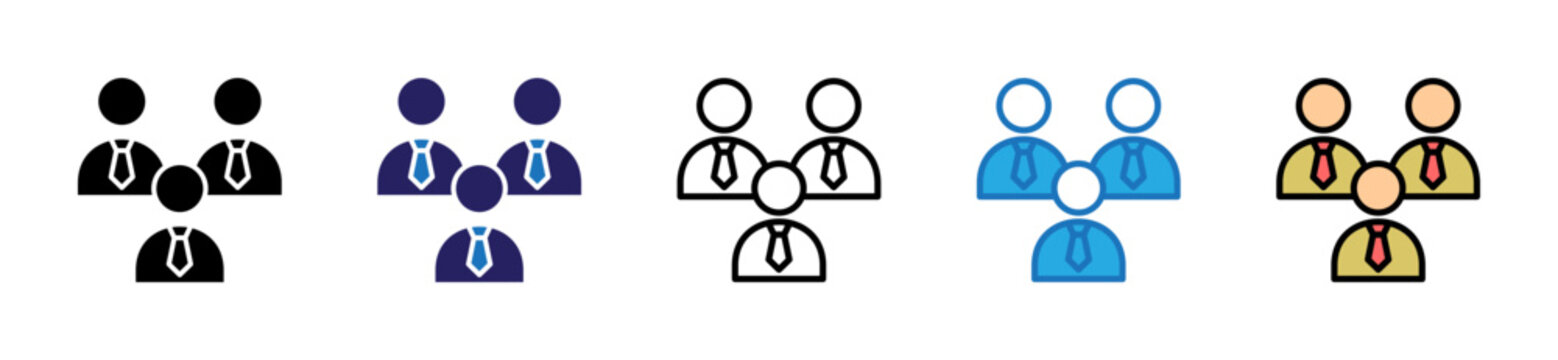 Employee Icon In Multiple Styles And Colors