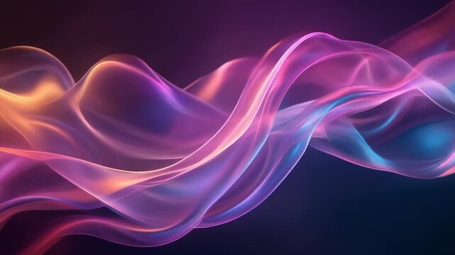 Shimmering plasma ribbons drifting floating silk soft light diffusion flowing gradient cinematic ambience