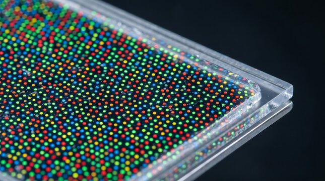 Quantum dot intermediate layer matrix texture