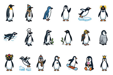 Fototapeta premium penguin on a white background