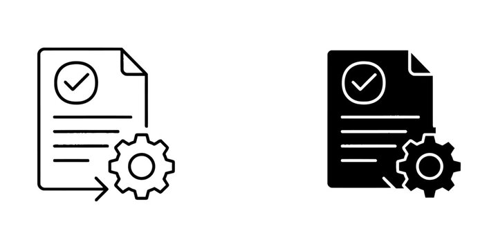 Document process configuration icons with document settings workflow business