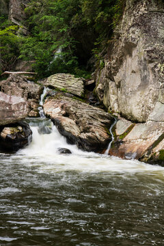 Waterfall in the Linville River, Linville Gorge, North Carolina