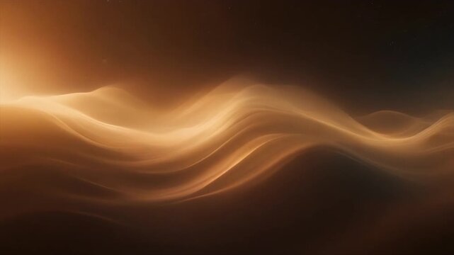Deep space cinematic ambience soft glowing haze waves illuminated warm flares smooth gradient