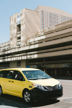 Urban scene with a taxi in Phoenix, Arizona
