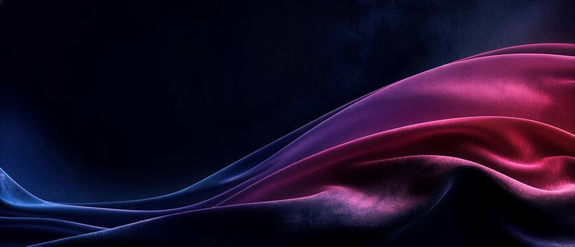 Wave Backgroundsoft gradient color wave background flows across dark luxury surface with smooth silk curve motion and elegant neon light texture creating advanced abstract fluid art backdrop