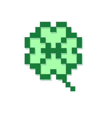 8bit 도트 네잎클로버