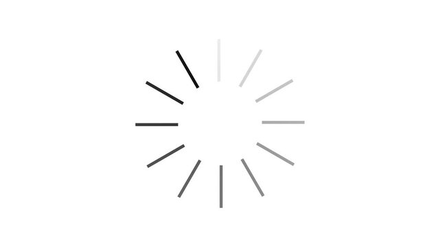 Please wait loading intermission animated. Spinning waiting icon on background. Loading circle animation. Seamless Loop, Loading circle animation.
