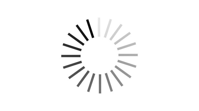 Loading bar line progress loop Animation video transparent background with alpha channel. animated circle loading background 4k video animation