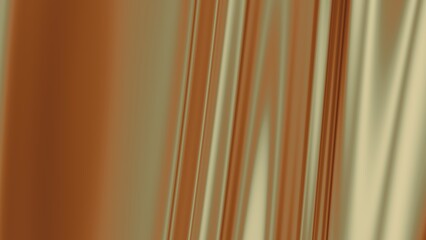 Obraz premium Abstract vertical flowing lines in warm orange, brown, and beige. Smooth texture like folded silk or metal. This seamless image functions as an elegant, warm background for design.