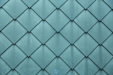 Diamond shaped fish scale tiled wall texture background © EnginKorkmaz