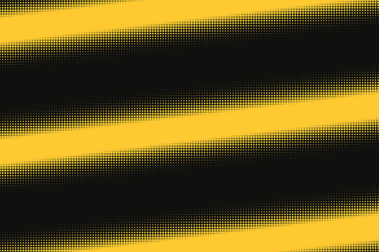 Abstract diagonal gradient of black and bright yellow pixelated bands diagonal stripes