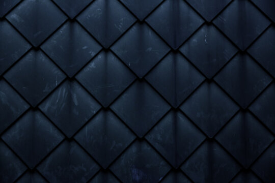 Diamond shaped fish scale tiled wall texture background