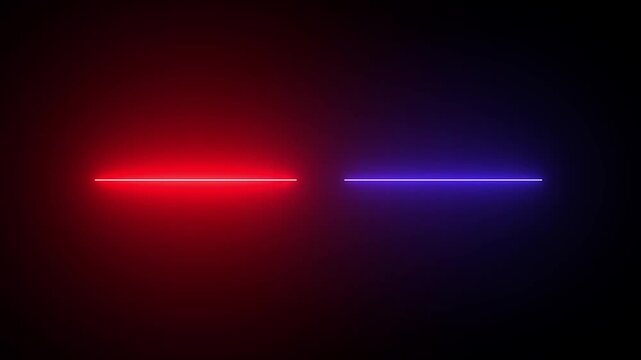 Defocused police red blue emergency lights flashing in the dark. Red flashing warning light / siren - Emergency services, Ambulance, Fire, Police, Emergency Lights Overlay. red and blue flashing light