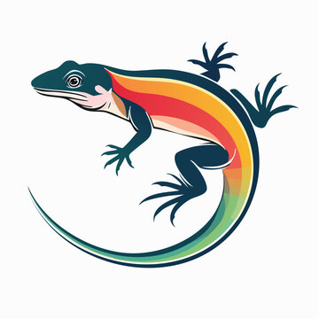 Colorful Lizard Illustration