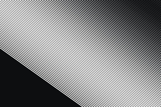 Diagonal black and white halftone lines gradient background, abstract