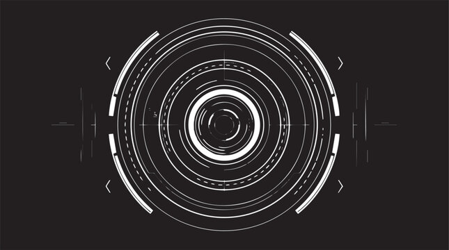 Circular sound wave pattern with arrows in center