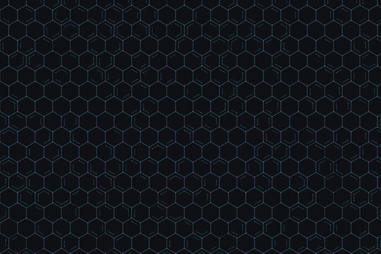 Dark blue hexagonal grid pattern with sleek futuristic