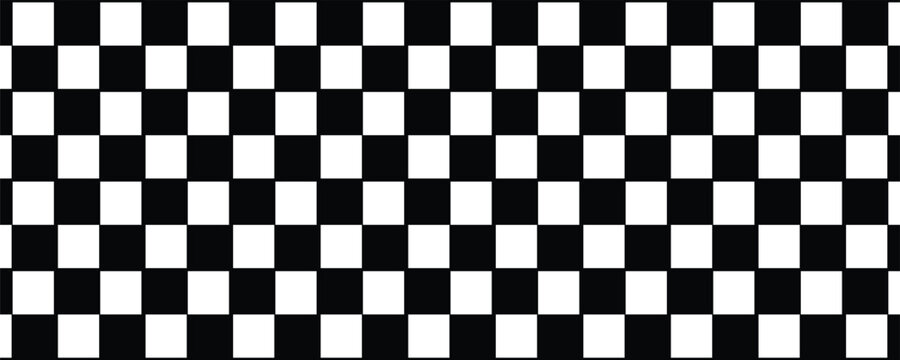 Black and white checkered pattern, Checkerboard seamless pattern
