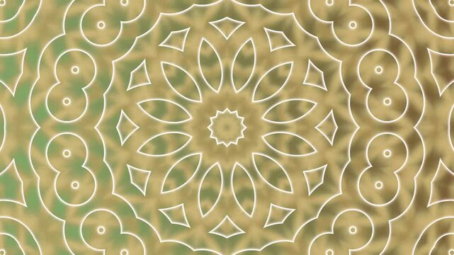 Intricate geometric kaleidoscope pattern with radial symmetry a complex floral