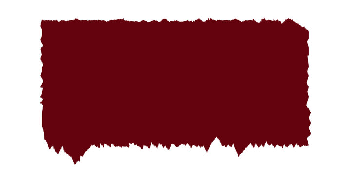 Torn edge maroon rectangle on white background for design and layout ripped paper. Resizable and Editable. EPS, 10.