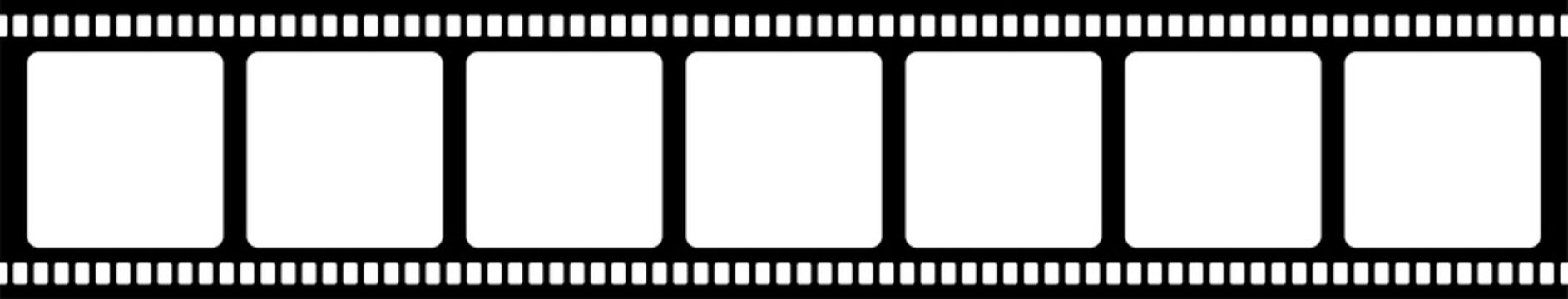 Photo reel, negative roll,  Filmstrip frame roll illustration Transparent background