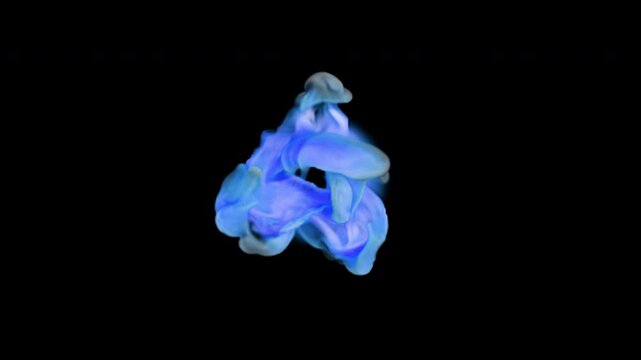 Blue Smoke Ring Portal MOV with Alpha Channel Transparent Background