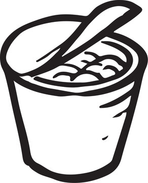 Instant Noodle Cup Illustration