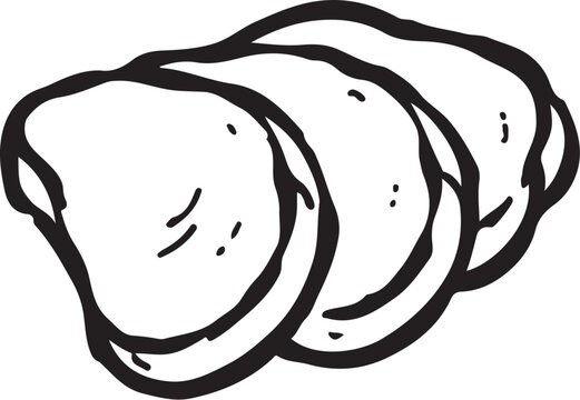 Sliced Chicken Breast Illustration