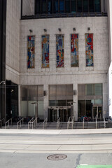 Naklejka premium Toronto, Ontario, Canada - October 22, 2017: Bell Telephone Building, an operational center for Bell Canada on Adelaide Street West in Toronto, Ontario, Canada. Bell is Canada's largest telecommunicat