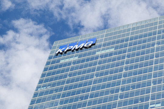 Toronto, Ontario, Canada - June 19, 2018: KPMG office building in downtown Toronto. KPMG is a global professional services network and one of the Big Four accounting organizations, offering Audit, Tax