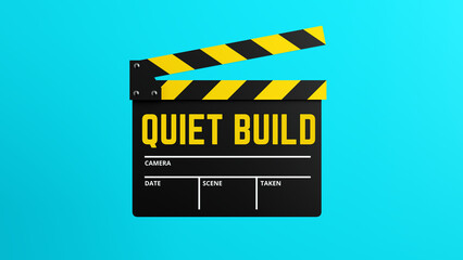Naklejka premium Quiet Build Cinematic Clapperboard Minimal Creative Background