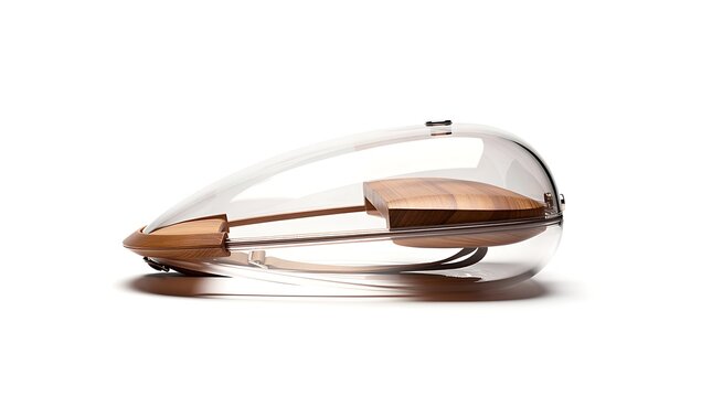 Modern copper and glass paperweight desk accessory