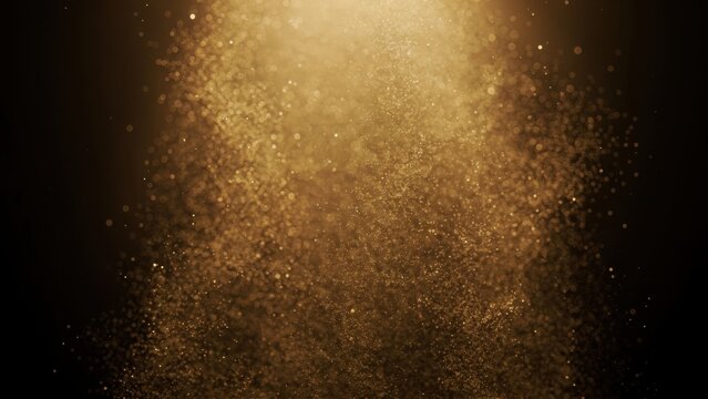 Golden Sparkle Dust Explosion