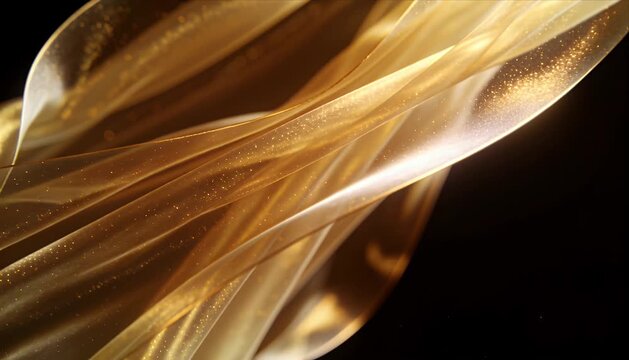 Liquid Gold Abstract liquid gold wave background flowing softly with glitter light shimmer and elegant motion creating dreamy luxury texture glowing gently dark space with graceful curve golden