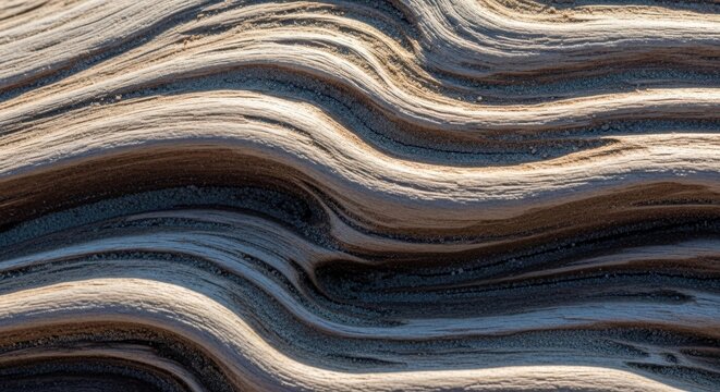 Wavy Geological Strata Pattern