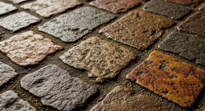 Weathered Cobblestone Pavement Texture