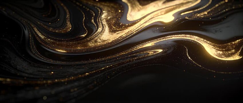 Liquid Gold abstract gold liquid wave luxury fluid texture black background glitter pattern molten metal flow dark glow surface elegant motion art shimmer smooth surface glowing sparkle flow modern