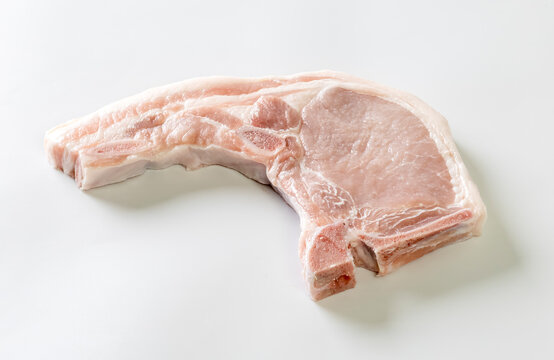 Meat. Fresh raw pork and spices. Ribeye Steak