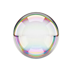 Fototapeta premium Glistening soap bubble with rainbow iridescence