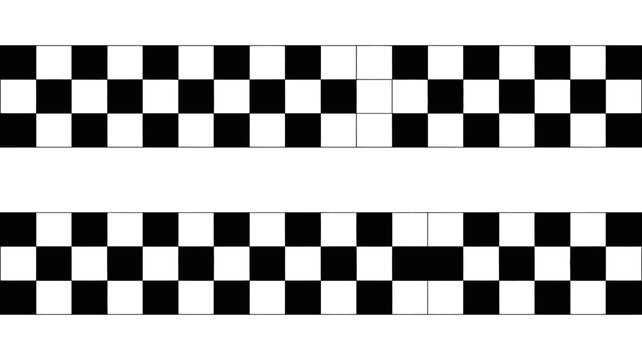 checkerboard pattern with white background black grid square design geometric symmetry contrast balance modern abstract art graphic element stripes horizontal lines