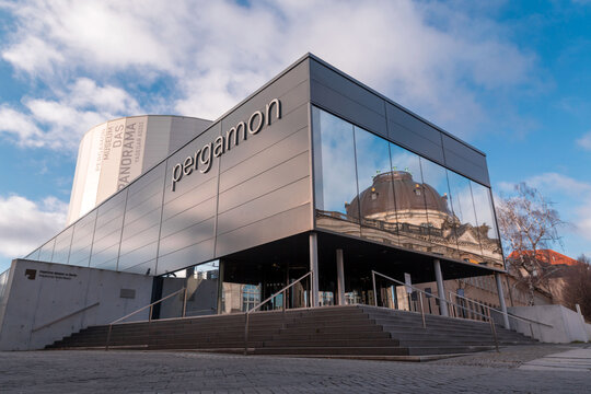 The modern building of Pergamon Museum Panorama in berlin, Germany