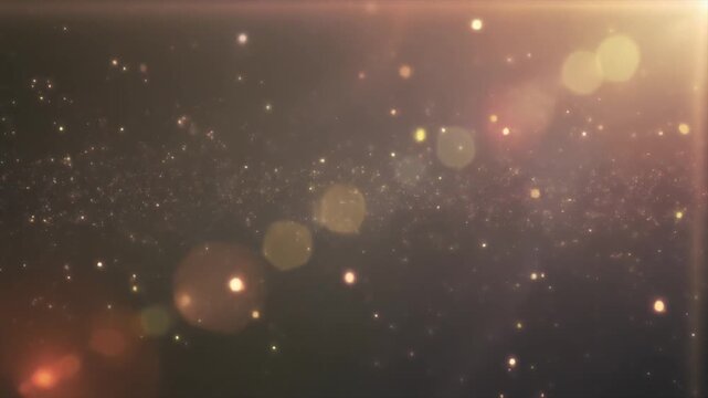 Randomized floating patterns soft glowing dust specks subtle forward parallax cinematic ambience