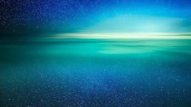 Ocean blue cosmic green soft glowing gradient fog layers sliding cinematic ambience