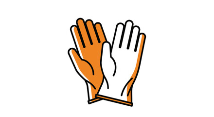 Fototapeta premium Illustration Of Protective Hand Covering For Hygiene, Cleanliness, And Safety Purposes